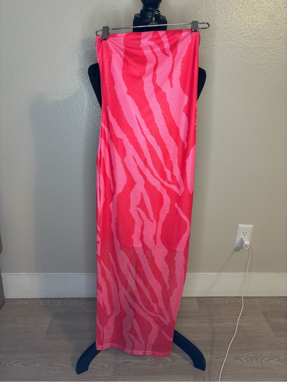 Hello Molly Hello Molly Pink & Hot Pink Zebra Print Dress Size 2